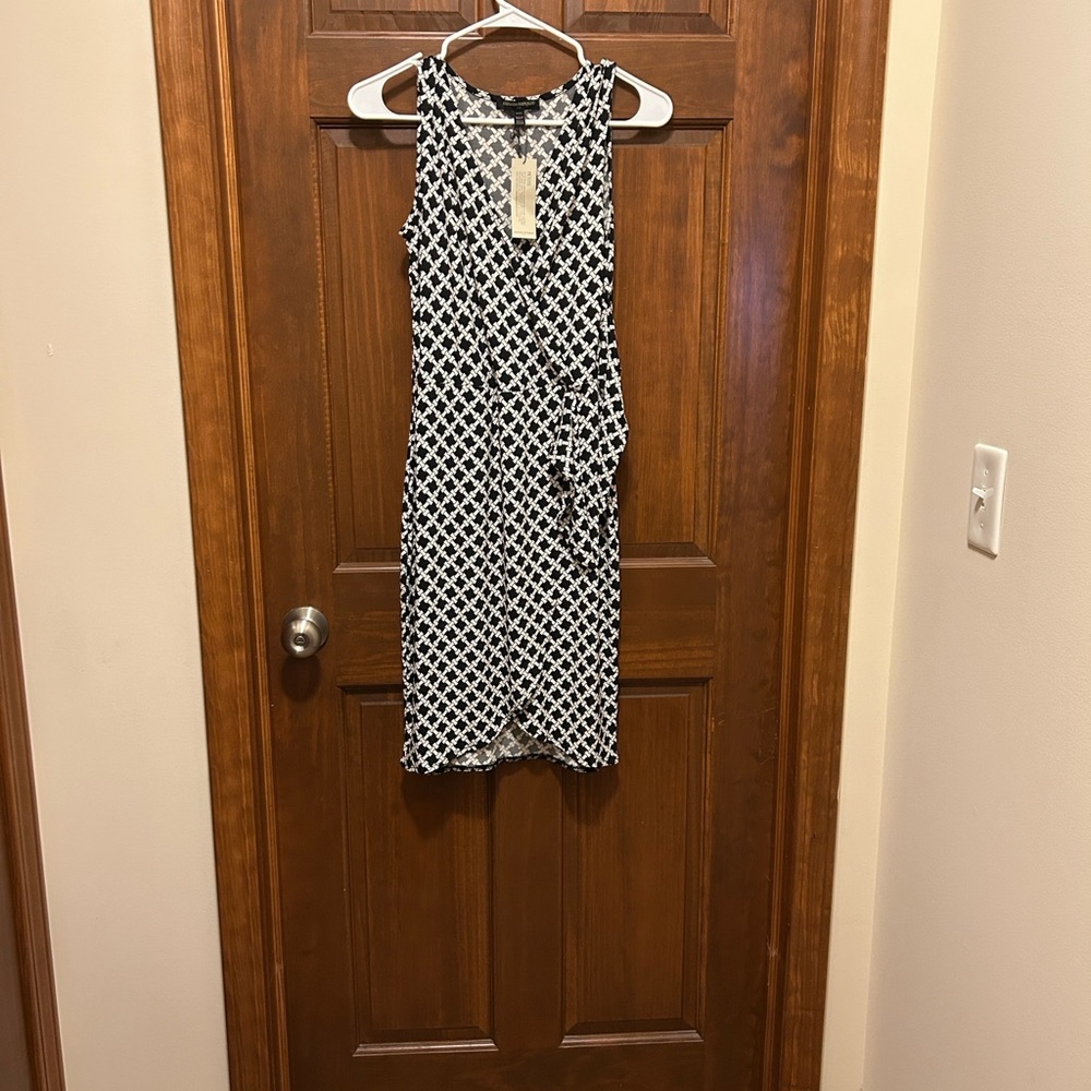Banana Republic Black and White Patterned Dress